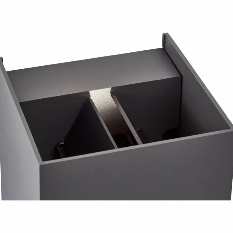 Applique murale d'extérieur Brilliant Hilly LED Gris, 1 lumière