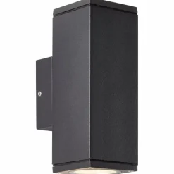 Applique murale d'extérieur Brilliant Hally Anthracite, 2 lumières