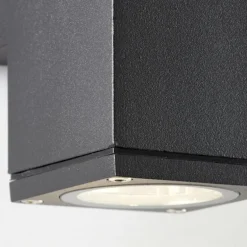 Applique murale d'extérieur Brilliant Hally Anthracite, 2 lumières