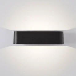 Applique murale d'extérieur Brilliant Golda LED Noir, 1 lumière