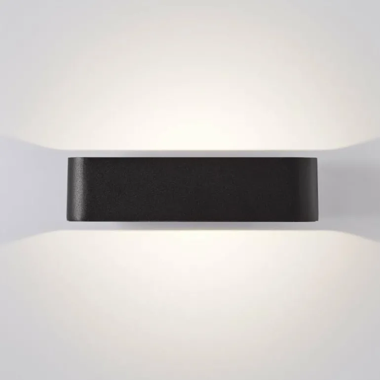 Applique murale d'extérieur Brilliant Golda LED Noir, 1 lumière