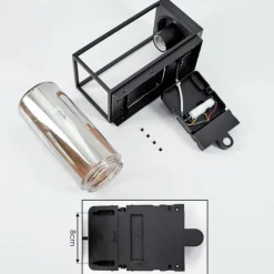 Applique murale d'extérieur Palanga LED Noir, 1 lumière, Détecteur de mouvement