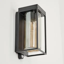 Applique murale d'extérieur Palanga LED Noir, 1 lumière, Détecteur de mouvement