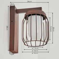 Applique murale d'extérieur Foothills Rouille, 1 lumière