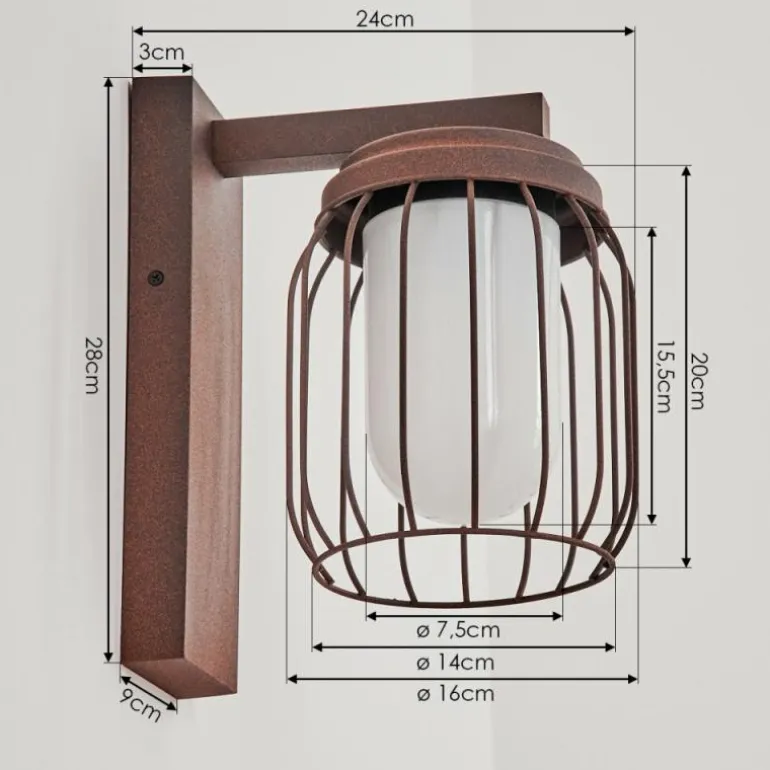 Applique murale d'extérieur Foothills Rouille, 1 lumière