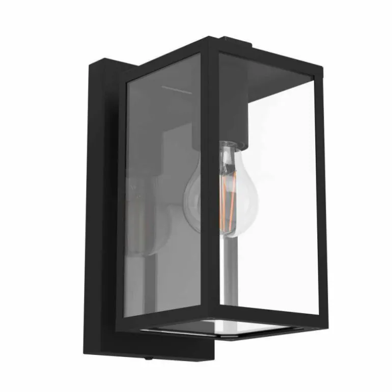 Applique murale d'extérieur Eglo BUDRONE Noir, 1 lumière