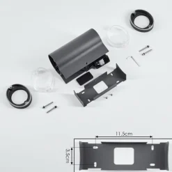 Applique murale d'extérieur Poupas Anthracite, 2 lumières