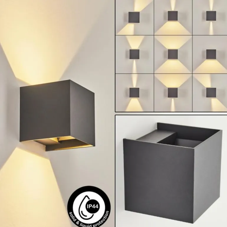 Applique murale d'extérieur Anobra LED Anthracite, Blanc, 1 lumière