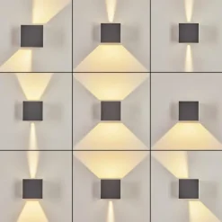 Applique murale d'extérieur Anobra LED Anthracite, Blanc, 1 lumière