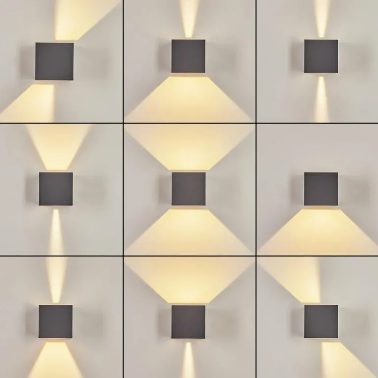 Applique murale d'extérieur Anobra LED Anthracite, Blanc, 1 lumière