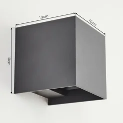 Applique murale d'extérieur Anobra LED Anthracite, Blanc, 1 lumière