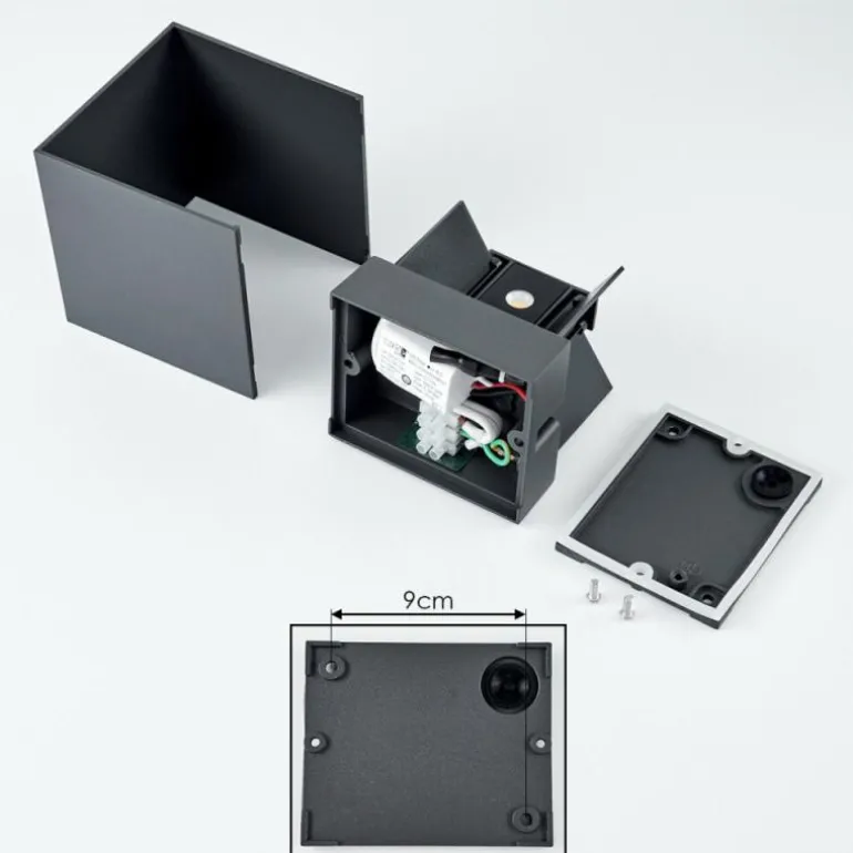 Applique murale d'extérieur Anobra LED Anthracite, Blanc, 1 lumière