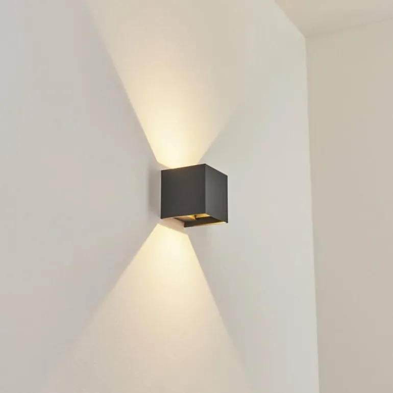 Applique murale d'extérieur Anobra LED Anthracite, Blanc, 1 lumière