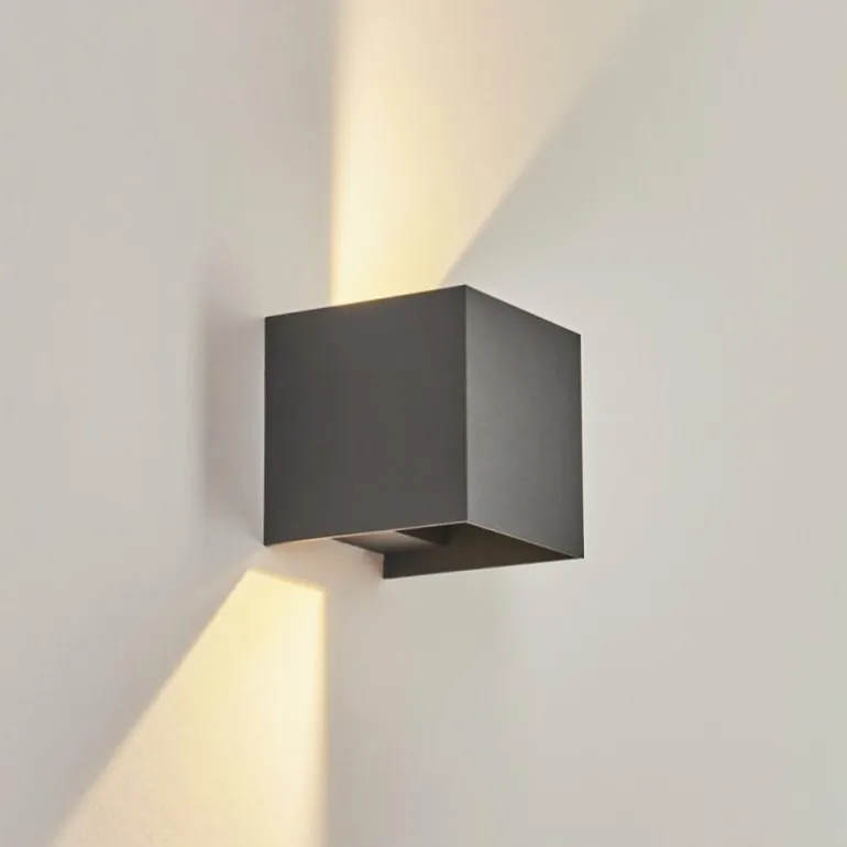 Applique murale d'extérieur Anobra LED Anthracite, Blanc, 1 lumière