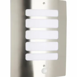 Applique murale d'extérieur Brilliant Gordy Argenté, 1 lumière, Détecteur de mouvement