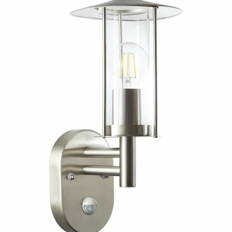 Applique murale d'extérieur Brilliant Giffy Argenté, 1 lumière, Détecteur de mouvement