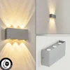 Applique murale d'extérieur Morenos LED Argenté, Blanc, 6 lumières