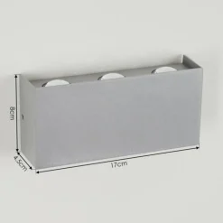 Applique murale d'extérieur Morenos LED Argenté, Blanc, 6 lumières