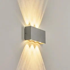 Applique murale d'extérieur Morenos LED Argenté, Blanc, 6 lumières