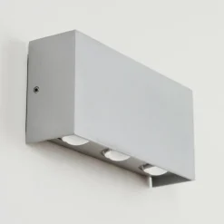 Applique murale d'extérieur Morenos LED Argenté, Blanc, 6 lumières