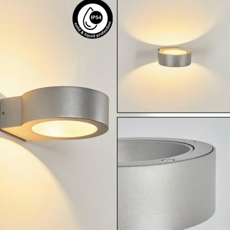 Applique murale d'extérieur Azervadinha LED Argenté, 1 lumière