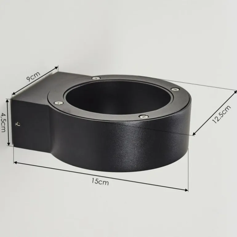 Applique murale d'extérieur Azervadinha LED Noir, 1 lumière