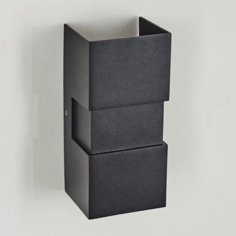 Applique murale d'extérieur Coorabie LED Noir, 2 lumières