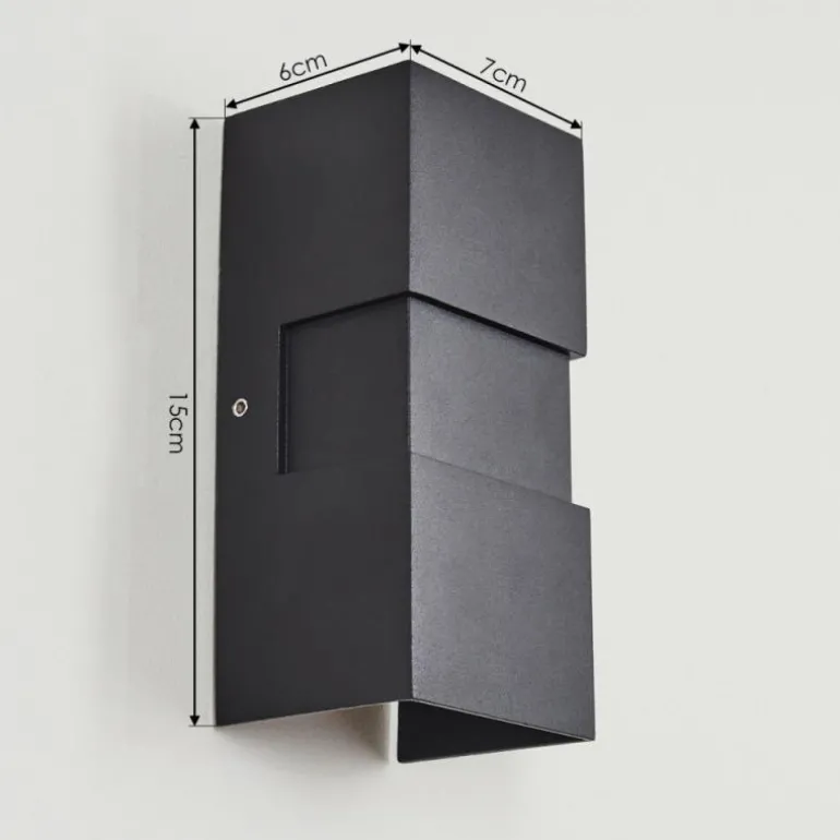 Applique murale d'extérieur Coorabie LED Noir, 2 lumières