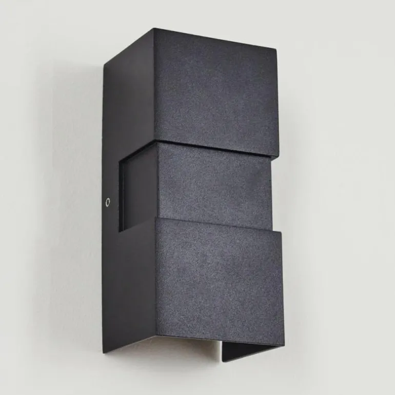 Applique murale d'extérieur Coorabie LED Noir, 2 lumières