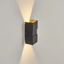 Applique murale d'extérieur Coorabie LED Noir, 2 lumières