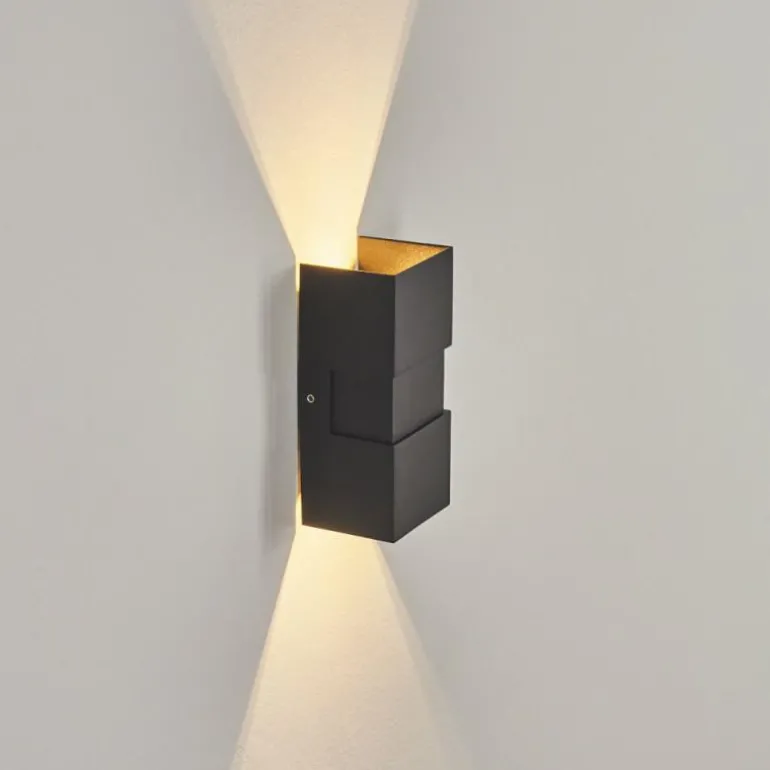 Applique murale d'extérieur Coorabie LED Noir, 2 lumières
