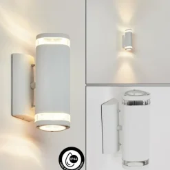 Applique murale d'extérieur Amyton Blanc, 2 lumières