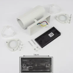 Applique murale d'extérieur Amyton Blanc, 2 lumières