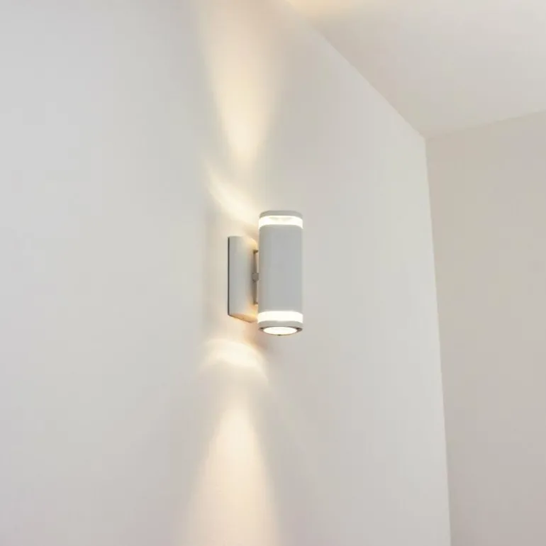 Applique murale d'extérieur Amyton Blanc, 2 lumières