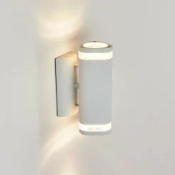 Applique murale d'extérieur Amyton Blanc, 2 lumières