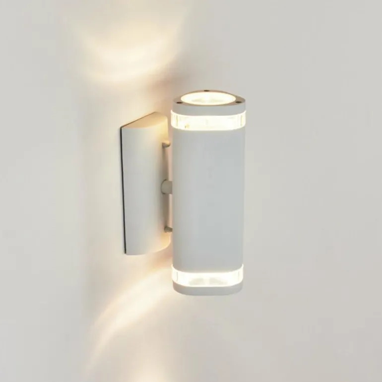 Applique murale d'extérieur Amyton Blanc, 2 lumières