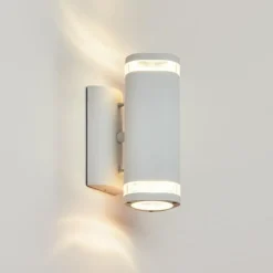 Applique murale d'extérieur Amyton Blanc, 2 lumières