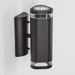 Applique murale d'extérieur Amyton Noir, 2 lumières