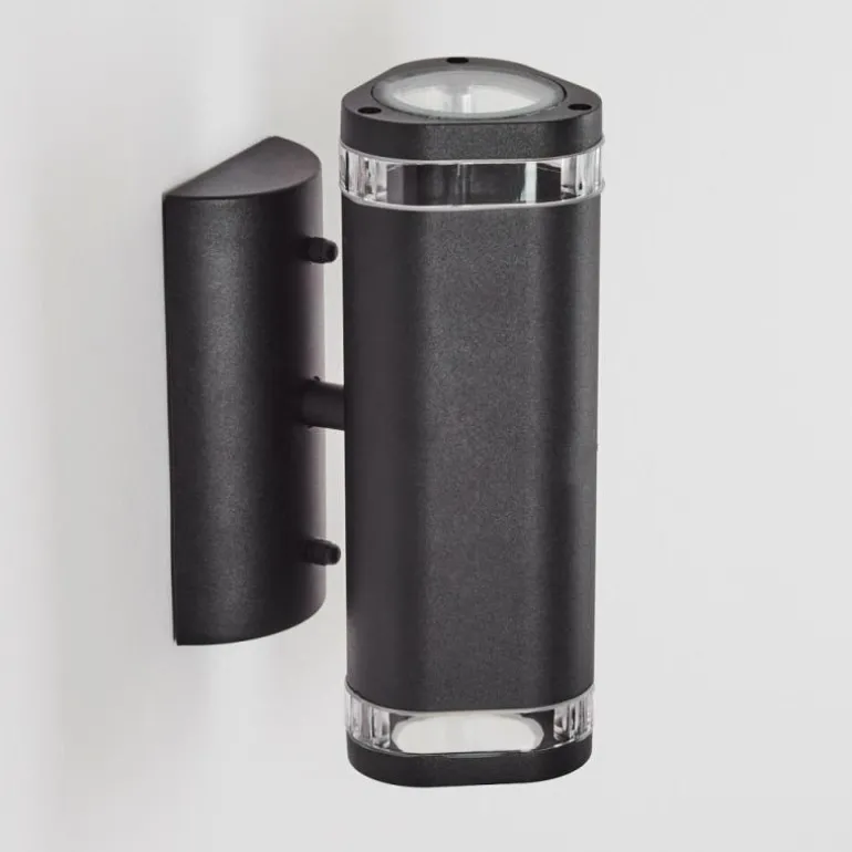 Applique murale d'extérieur Amyton Noir, 2 lumières