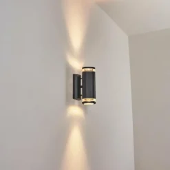 Applique murale d'extérieur Amyton Noir, 2 lumières