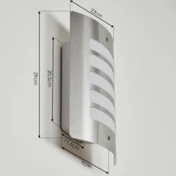 Applique murale d'extérieur Maleny Acier inoxydable, 1 lumière