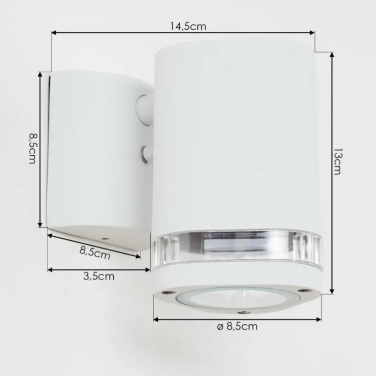 Applique murale d'extérieur Amyton Blanc, 1 lumière