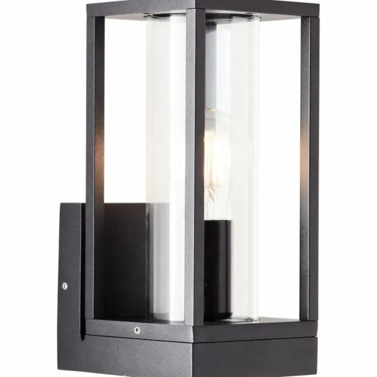 Applique murale d'extérieur Brilliant Dipton Noir, 1 lumière