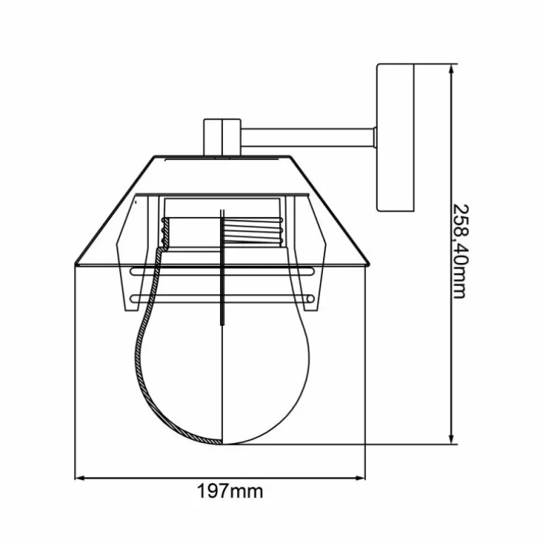 Applique murale d'extérieur Brilliant Stokesley Noir, 1 lumière
