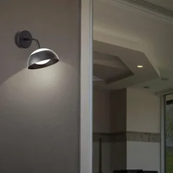 Applique murale d'extérieur Brilliant Matfen LED Noir, 1 lumière