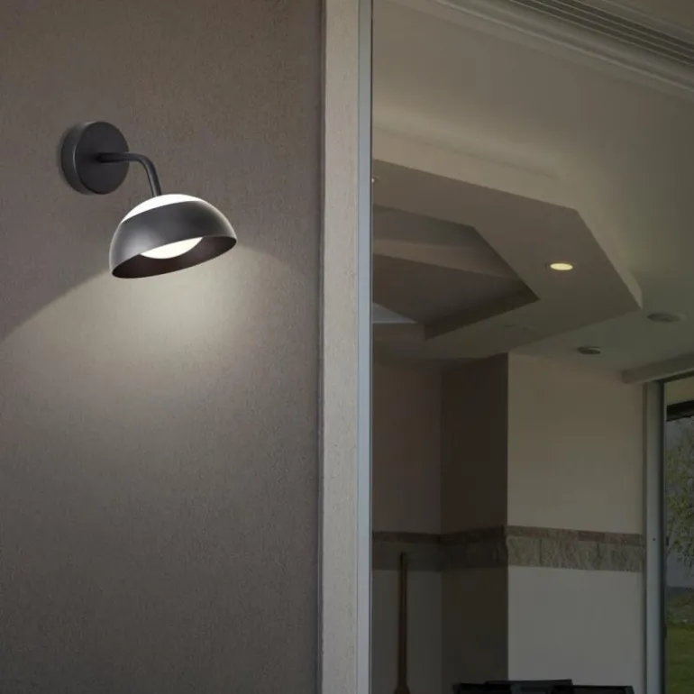 Applique murale d'extérieur Brilliant Matfen LED Noir, 1 lumière