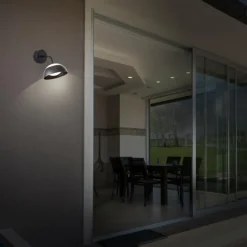 Applique murale d'extérieur Brilliant Matfen LED Noir, 1 lumière