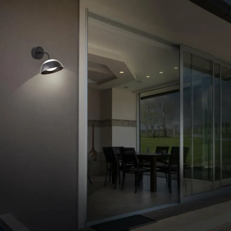 Applique murale d'extérieur Brilliant Matfen LED Noir, 1 lumière