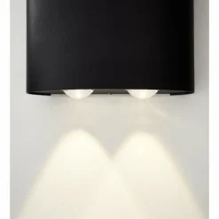 Applique murale d'extérieur Brilliant Tursdale LED Noir, 4 lumières