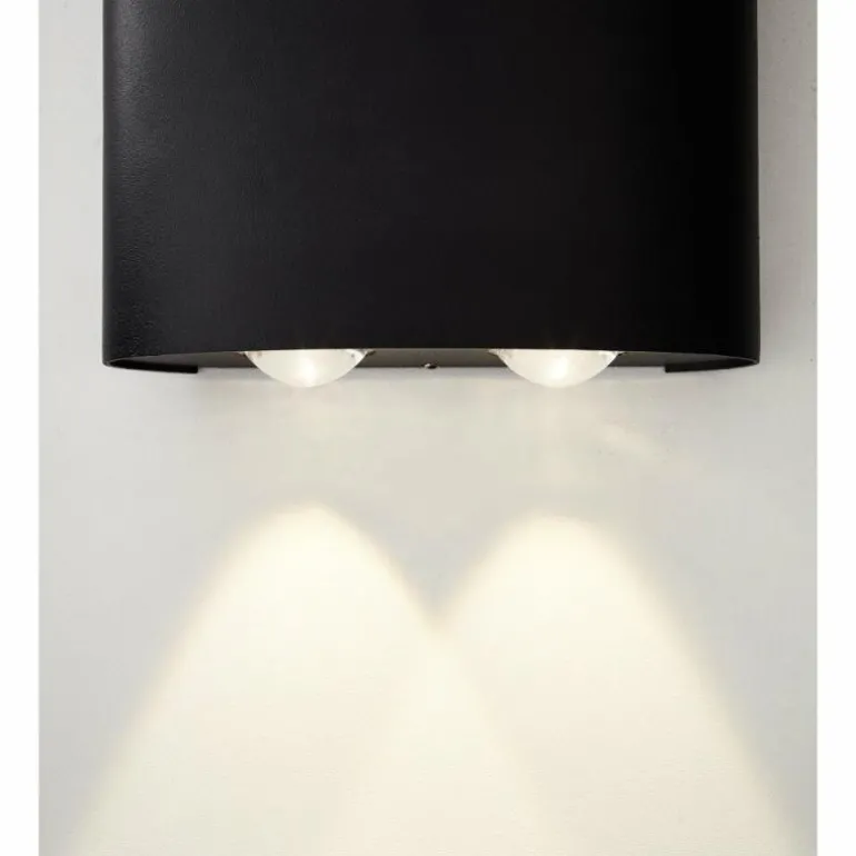 Applique murale d'extérieur Brilliant Tursdale LED Noir, 4 lumières